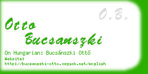 otto bucsanszki business card